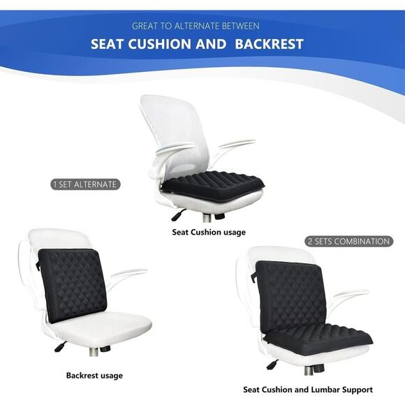 Seat Cushions Office Chair Cushion Pads 18.5"x 16.6" Memory Foam Chair Pillow... - Picture 6 of 6